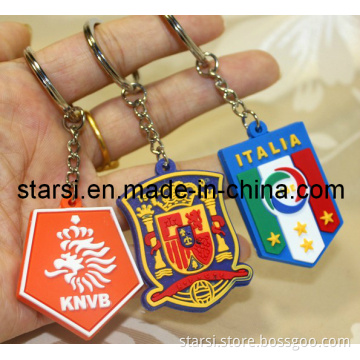 World Cup Football Team Rubber Key Chain PVC Country Team Key Chain (ZQDYS)
